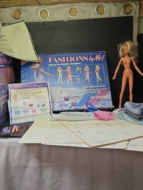 Vintage 1982 Hasbro Fashions By Me! No Sewing Designer Doll Kit with Patterns